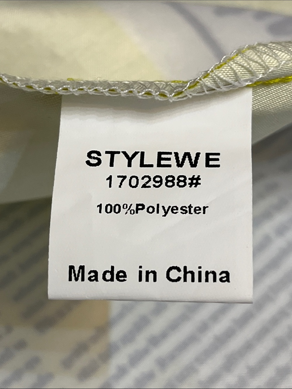 .Yellow Black White Newspaper Print Dress - Picture 10 of 11